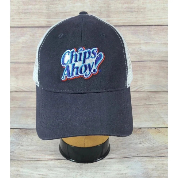 Cap America Chips Ahoy Cookies Men's Snapback Trucker Hat Cap Adjustable Blue - Picture 1 of 5